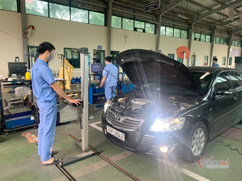 quy trình đăng kiểm xe ô tô